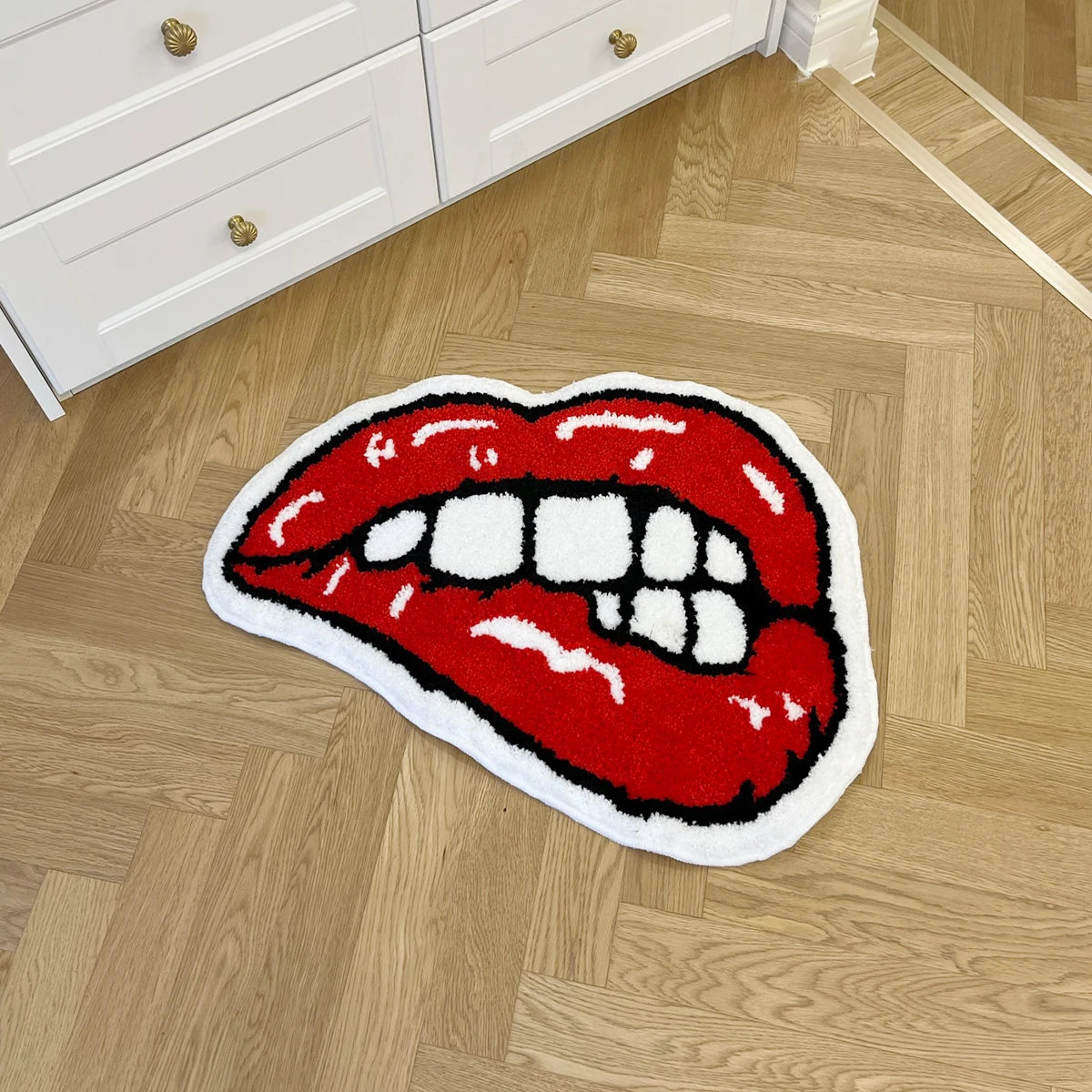 Tapete 3D "RED KISS LIPS"