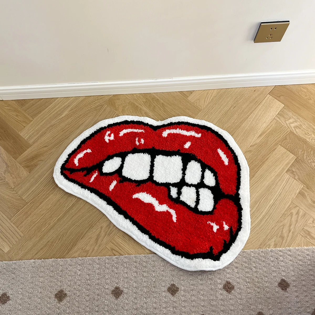 Tapete 3D "RED KISS LIPS"