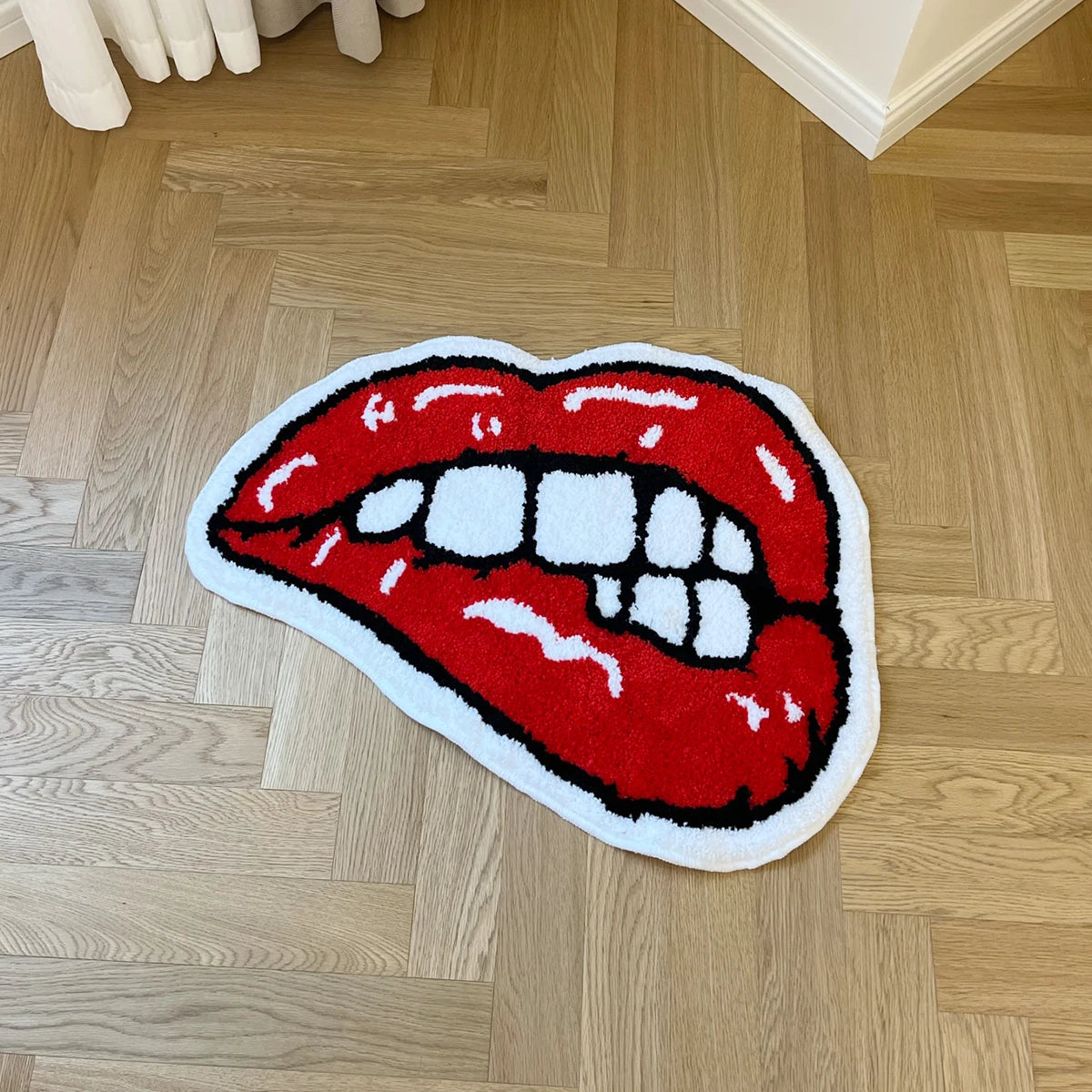 Tapete 3D "RED KISS LIPS"